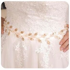 Jumwrit Leaf Bridal Belt Pearl Belt for Wedding Dress Handmade Bride Wedding Gown Belt Sash for Women Girls