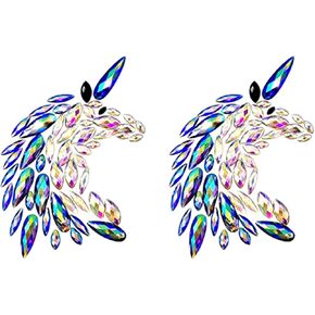 Sexy Pasties, Unicorn Pasties, Blue Pasties - REUSABLE Pasties & ADHESIVE Pasties Nipple Covers | Nipple Pasties Pack | EDC Outfit, Dancer Outfit & Rave Outfit – Glitter Pasties