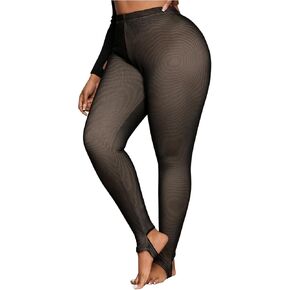 MakeMeChic Women's Plus Size Thermal Leggings Pants Thick Warm Tights