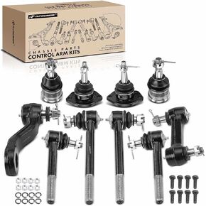 A-Premium Set of 10, Front Upper Lower Ball Joint, Inner Outer Tie Rod End, Idler Arm, Pitman Arm, Compatible with Chevrolet & GMC - 1973-1986 - Blazer C10 Pickup/Suburban P10 Van Jimmy C15 C1500 P15