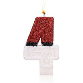 Birthday Cake Candle, Red White Birthday Candle Creative Number Candle Cake Topper Candle Birthday Cake Decorations for Birthday Party Decoration Supplies (1) in Saudi Arabia