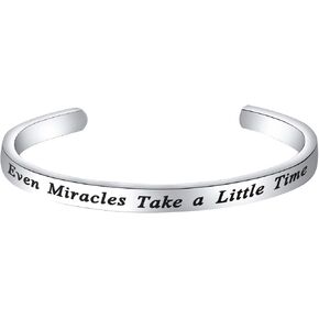 CENWA Even Miracles Take a Little Time Bracelet Infertility and Adoption Gift IVF Gift Fertility New Parents Gift