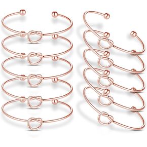 Bridesmaids Proposal Gifts for Wedding, Tie The Love Knot Rose Gold Bracelet.
