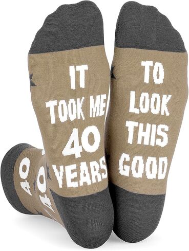 Men Fun Crew Socks for 40th 50th 60th Birthday Funny Novelty Socks Gag Gift for Men Women in Saudi Arabia