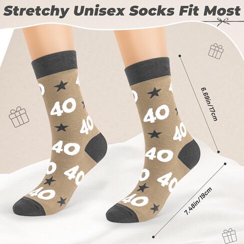 Men Fun Crew Socks for 40th 50th 60th Birthday Funny Novelty Socks Gag Gift for Men Women in Saudi Arabia
