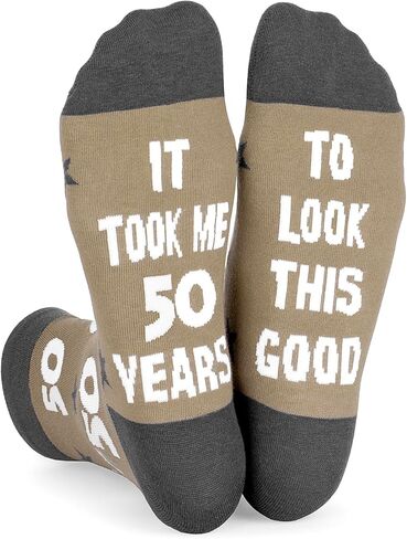 Men Fun Crew Socks for 40th 50th 60th Birthday Funny Novelty Socks Gag Gift for Men Women in Saudi Arabia