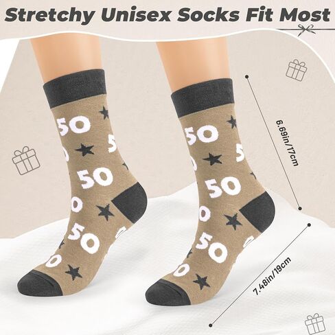 Men Fun Crew Socks for 40th 50th 60th Birthday Funny Novelty Socks Gag Gift for Men Women in Saudi Arabia