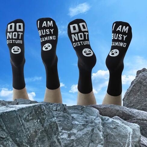 QAPIZM Do Not Disturb I'M Gaming Socks, Teen Boys Gift Teenage Stocking Stuffers Gamer Sock for Men, Father, Dad, Grandson in Kuwait