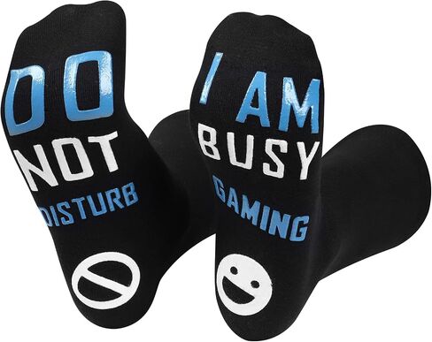 جوارب QAPIZM Do Not Disturb I'm Gaming، هدية للأولاد المراهقين هدية للمراهقين، جوارب ألعاب للرجال، الأب، الأب، الحفيد in Kuwait