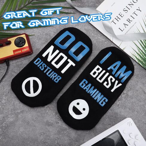 جوارب QAPIZM Do Not Disturb I'm Gaming، هدية للأولاد المراهقين هدية للمراهقين، جوارب ألعاب للرجال، الأب، الأب، الحفيد in Kuwait
