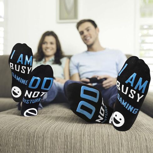 جوارب QAPIZM Do Not Disturb I'm Gaming، هدية للأولاد المراهقين هدية للمراهقين، جوارب ألعاب للرجال، الأب، الأب، الحفيد in Kuwait