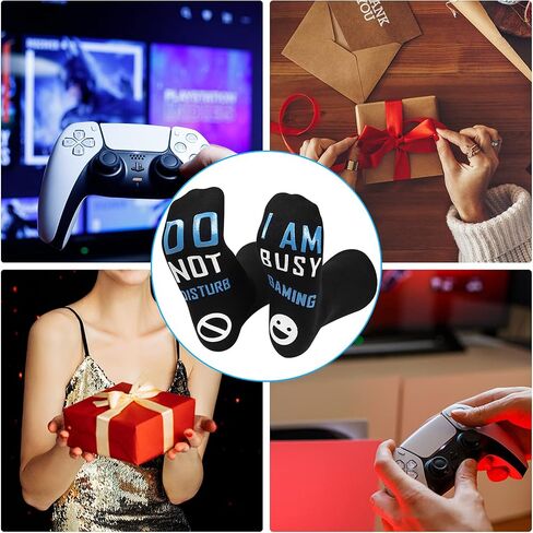 جوارب QAPIZM Do Not Disturb I'm Gaming، هدية للأولاد المراهقين هدية للمراهقين، جوارب ألعاب للرجال، الأب، الأب، الحفيد in Kuwait