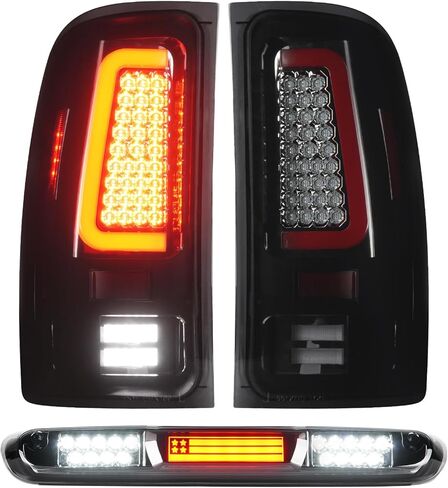 Tresound LED Tail Light + 3rd Third Brake Cargo Lamp for GMC Sierra 1500 2007-2013, 2500 3500 2007-2014, High Mount Stop Light Rear Taillight Assembly, 25958485, GM2800208, GM2801208, 25958484 in Saudi Arabia