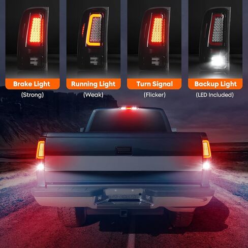 Tresound LED Tail Light + 3rd Third Brake Cargo Lamp for GMC Sierra 1500 2007-2013, 2500 3500 2007-2014, High Mount Stop Light Rear Taillight Assembly, 25958485, GM2800208, GM2801208, 25958484 in Saudi Arabia