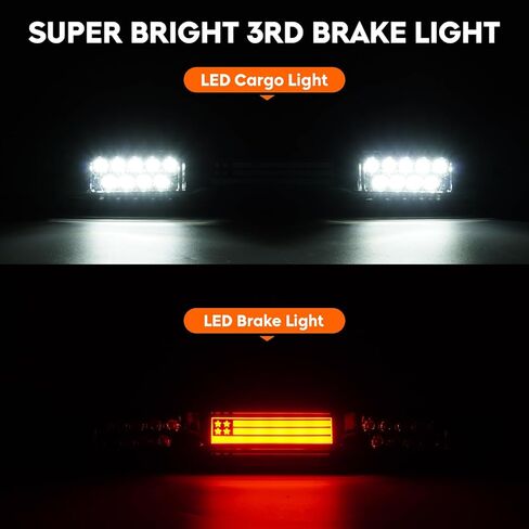 Tresound LED Tail Light + 3rd Third Brake Cargo Lamp for GMC Sierra 1500 2007-2013, 2500 3500 2007-2014, High Mount Stop Light Rear Taillight Assembly, 25958485, GM2800208, GM2801208, 25958484 in Saudi Arabia
