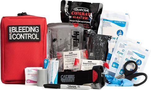 Scherber Public Access Bleeding Control Kit | Trauma Equipment, First Aid Supplies & NAR Tourniquet Pack for Gunshot Wound & Hemorrhage | Medical Professional & Emergency Rescue | Single, Basic in Saudi Arabia