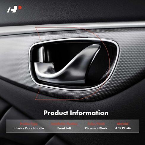 A-Premium Front Driver Side Interior Door Handle Compatible with International Harvester HV507, HV513, HV607, HV613, HX515, HX520, HX615, HX620, LT625, MV607, MV60E, Black Housing with Chrome Lever in Saudi Arabia