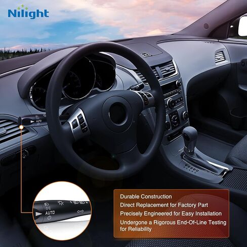 Nilight Turn Signal Switch متوافق مع 2000 2001 2002 2003 2004 2005 شيفروليه إمبالا V6 3.4L و3.8L سيدان مع التحكم في السرعة وممسحة الزجاج الأمامي ومفتاح رافعة in Saudi Arabia