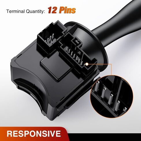 Nilight Turn Signal Switch متوافق مع 2000 2001 2002 2003 2004 2005 شيفروليه إمبالا V6 3.4L و3.8L سيدان مع التحكم في السرعة وممسحة الزجاج الأمامي ومفتاح رافعة in Saudi Arabia