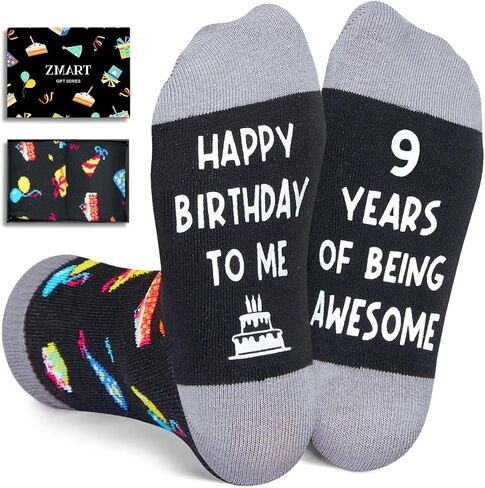 Zmart 6th Birthday Gifts for Boys - Socks for Boys Girls Age 6, Presents for 6 Year Olds, 6 Year Old Boy Gift Ideas, Black in Saudi Arabia