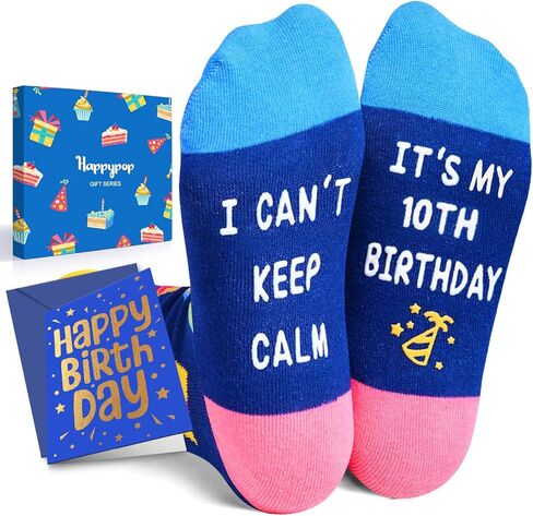 هدايا عيد الميلاد السادس من HAPPYPOP للأولاد - جوارب للفتيات بعمر 6 سنوات، هدايا للأطفال بعمر 6 سنوات، أفكار هدايا بعمر 6 سنوات، صندوق هدايا عيد ميلاد سعيد مع بطاقة تهنئة in Saudi Arabia
