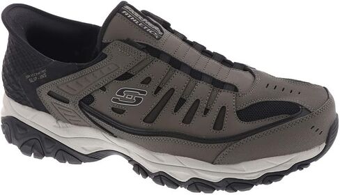 Skechers Men's Afterburn M. Fit Ridgeburn Hands Free Slip-in Loafer, Charcoal, 9.5 XW US in Saudi Arabia