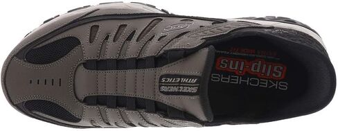 Skechers Men's Afterburn M. Fit Ridgeburn Hands Free Slip-in Loafer, Charcoal, 9.5 XW US in Saudi Arabia