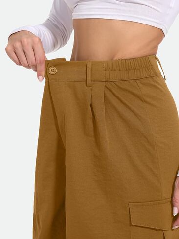 ZANZEA Cargo Pants Women Wide Leg High Waisted Pants Baggy Casual Flowy Trendy Y2K Trousers with Pockets in Saudi Arabia