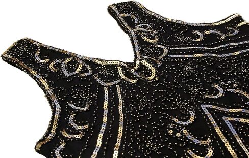 1920s Inspired Fringe Gatsby Flapper Midi Party Dress with Accessories Set in Saudi Arabia