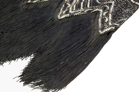 1920s Inspired Fringe Gatsby Flapper Midi Party Dress with Accessories Set in Saudi Arabia