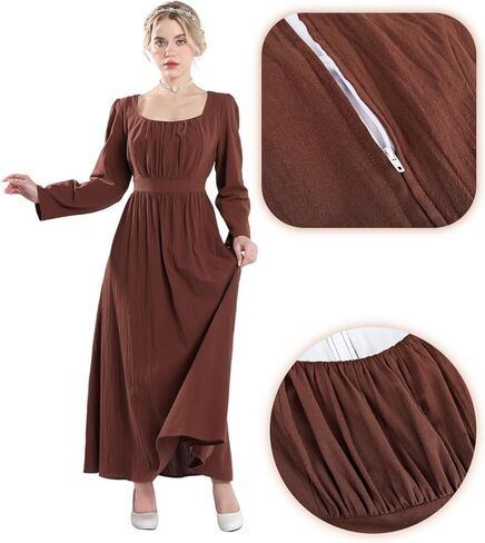 NSPSTT Colonial Dress Women Pioneer Dress women Civil War Dress Peasant Costume in Kuwait