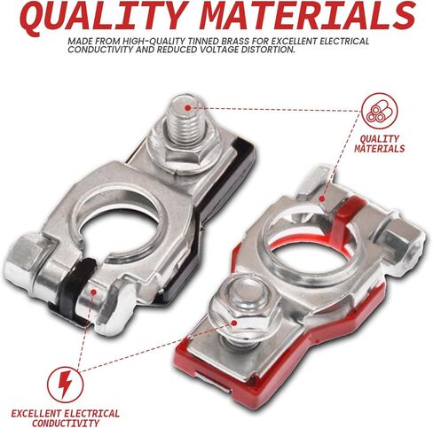 موصلات طرفية للبطارية، زوج إيجابي وسالب مع غسالات، مشابك أطراف البطارية، ملحقات السيارات للسيارات وسيارات الدفع الرباعي والشاحنات والدراجات النارية in Kuwait