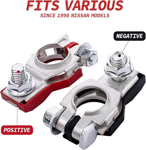 موصلات طرفية للبطارية، زوج إيجابي وسالب مع غسالات، مشابك أطراف البطارية، ملحقات السيارات للسيارات وسيارات الدفع الرباعي والشاحنات والدراجات النارية in Kuwait