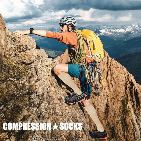 3 Pairs Open Toe Compression Socks for Women & Men Toeless Knee High Stockings for Circulation Support in Kuwait