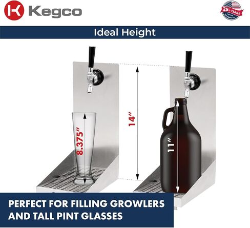 Kegco SEWM-1210-3 12" x 10" x 18" Wall Mount Drip Tray with Drain - 3 Shank Holes in Saudi Arabia