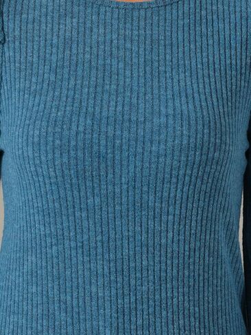 Allegra K Women's Puff Long Sleeve Tunic Tops Knit Crew Neck Casual Shirt in Saudi Arabia