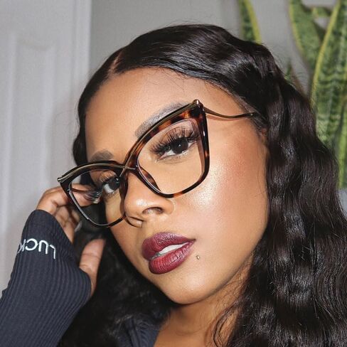 Vooglam Cat Eye Frame Blue Light Blocking Glasses for Women Anti UV Eyestrain Eyewear Janina OX006465 in Kuwait