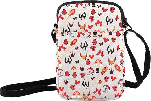 JXGZSO Hazbin Inspired Crossbody Bag Demon Cartoon Lover Gift Demon Hotel Shoulder Bag Hazbin Fan Gift in Saudi Arabia