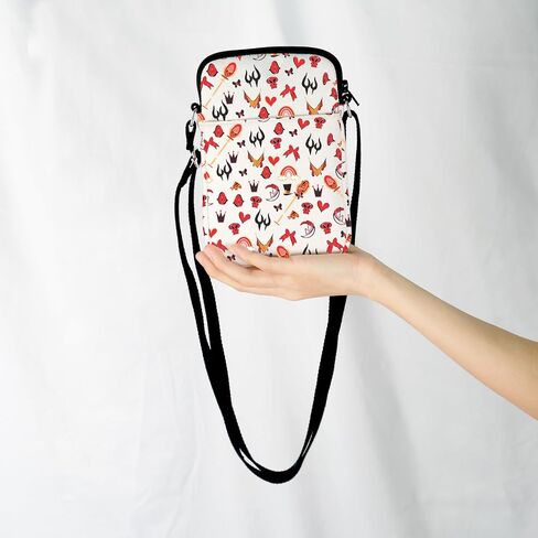 JXGZSO Hazbin Inspired Crossbody Bag Demon Cartoon Lover Gift Demon Hotel Shoulder Bag Hazbin Fan Gift in Saudi Arabia