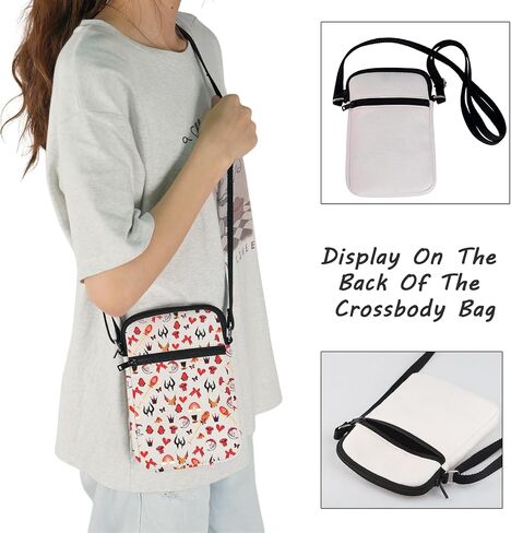 JXGZSO Hazbin Inspired Crossbody Bag Demon Cartoon Lover Gift Demon Hotel Shoulder Bag Hazbin Fan Gift in Saudi Arabia