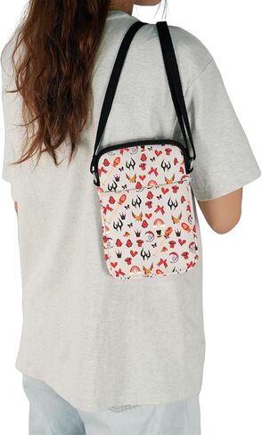 JXGZSO Hazbin Inspired Crossbody Bag Demon Cartoon Lover Gift Demon Hotel Shoulder Bag Hazbin Fan Gift in Saudi Arabia