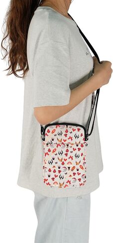 JXGZSO Hazbin Inspired Crossbody Bag Demon Cartoon Lover Gift Demon Hotel Shoulder Bag Hazbin Fan Gift in Saudi Arabia