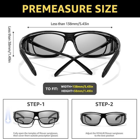 Myiaur Night Driving Glasses for Women Men, Polarized Night Vision Fit Over Glasses Sunglasses for Day & Night Reduce Glare in Saudi Arabia