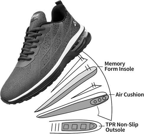 Autper Mens Air Athletic Running Tennis Shoes Lightweight Sport Gym Jogging Walking Sneakers US 6.5-US12.5 in Saudi Arabia