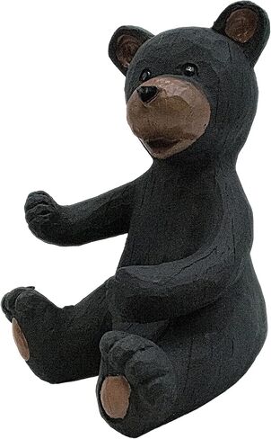 Slifka الدب الأسود تمثال حامل جهاز التحكم عن بعد، ديكورات الطاولة الدائمة للمنازل الجبلية، ديكور منزلي صغير للعطلات، 8.5 بوصة X8571 in Kuwait