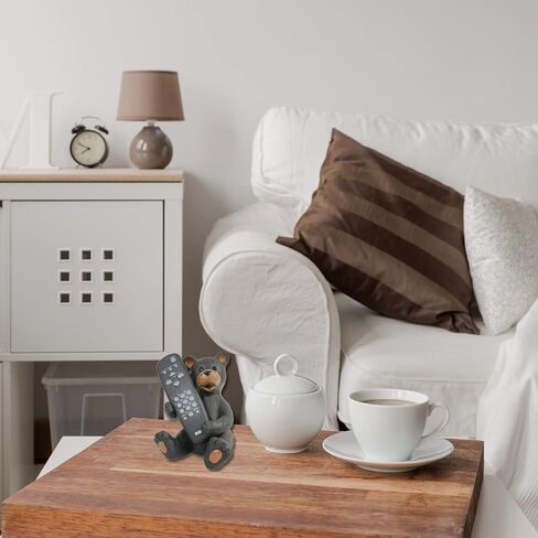 Slifka الدب الأسود تمثال حامل جهاز التحكم عن بعد، ديكورات الطاولة الدائمة للمنازل الجبلية، ديكور منزلي صغير للعطلات، 8.5 بوصة X8571 in Kuwait