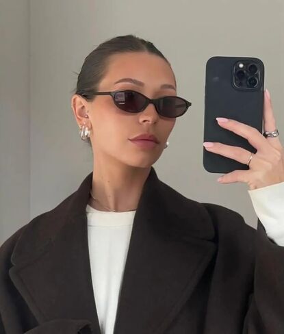 ADE WU Small Sunglasses for Women 90s Sunglasses Womens Fashion Oval Sun Glasses in Saudi Arabia