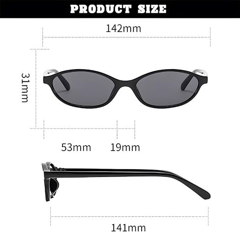 ADE WU Small Sunglasses for Women 90s Sunglasses Womens Fashion Oval Sun Glasses in Saudi Arabia