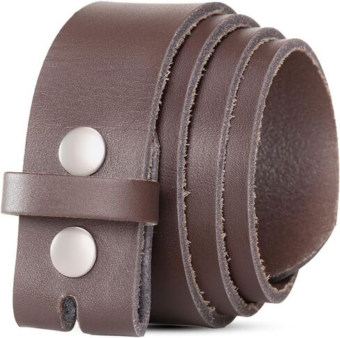 Leather Belt for men, Genuine Leather Belt without buckle, Men Belts Replacement belt Snap on Strap-1.5 inch Wide in Saudi Arabia