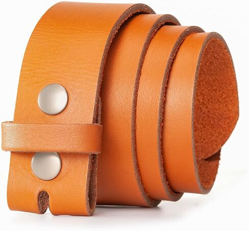Leather Belt for men, Genuine Leather Belt without buckle, Men Belts Replacement belt Snap on Strap-1.5 inch Wide in Saudi Arabia